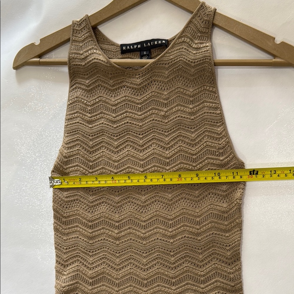 Ralph Lauren Black Label Tan Sleeveless Knit Dress in size S - Picture 9 of 12
